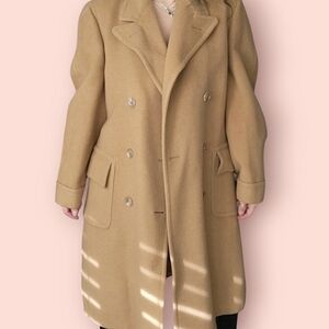 vintage camel 100 camel fur Tan Overcoat